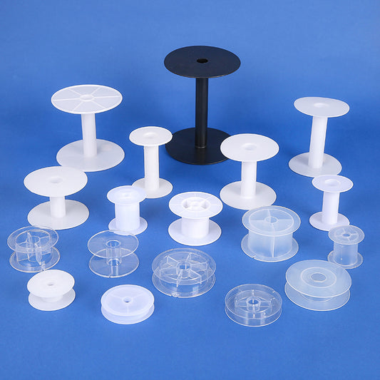 Transparent round spool core spool plastic coil I-wheel winding wire coil barrel wire rope storage tool